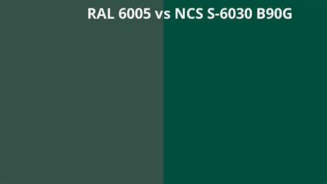 Ral 6005 Vs Ncs S 6030 B90g Ral Colour Chart Uk