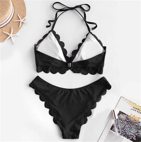 Solid Color Sexy Backless Bikini Swimsuit On Luulla