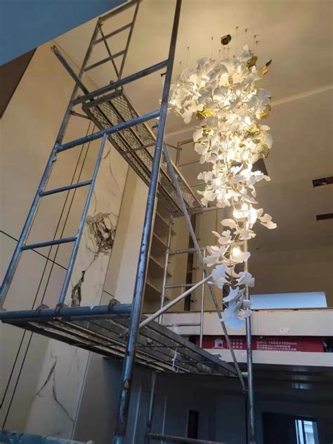 Floral Radiance Ceramic Tree Petal Chandelier Vertical Gohomme Is The