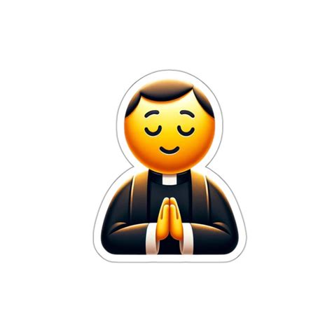 Praying Priest Emoji Die-cut Stickers - Etsy