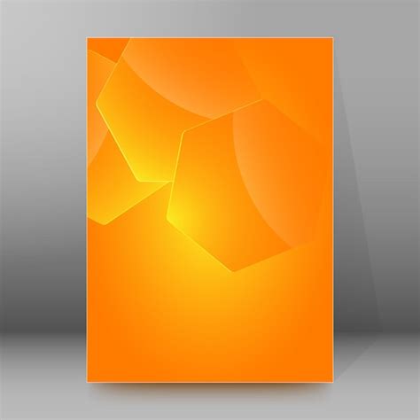 Premium Vector Hexagon Shape Background Brochure Cover Page Layout