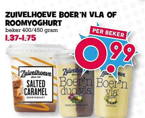 Zuivelhoeve Boer N Vla Of Roomyoghurt Aanbieding Bij Boon S Markt