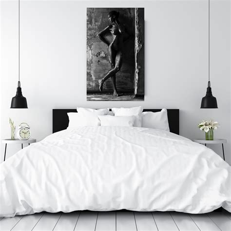 Naked Woman Art Ai Printable Posters Black And White Wallart