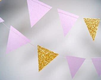 Hearts Garland Glitter Paper Garland Gold and by TheLittleThingsEV