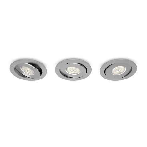 Philips ZESTAW 3x LED Oprawa Wpuszczana 3xLED 4 5W 230V