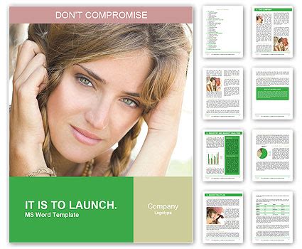 Smiling Blonde Youth In A Captivating Close Up Portrait Word Template