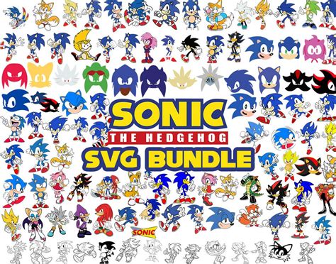 The Hedgehog Svg Bunde, SONIC SVG, the Hedgehog Svg, Sonic Head Svg ...