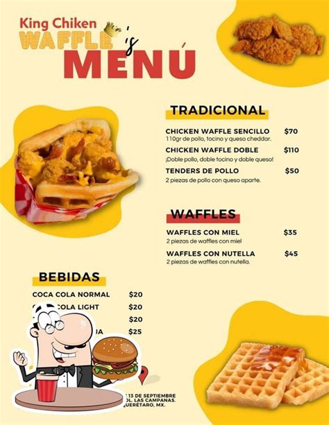 Menu At King Chicken Waffles Restaurant Santiago De Quer Taro