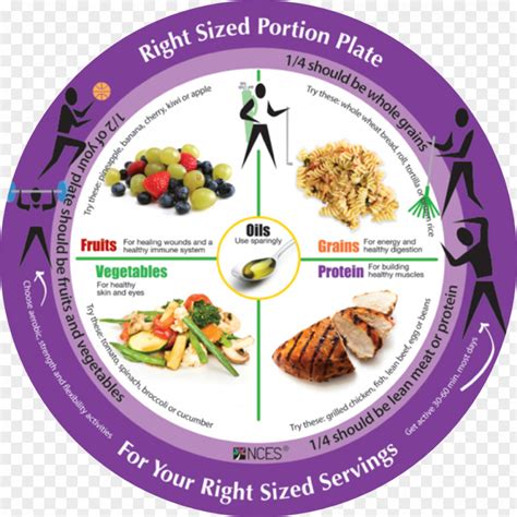 Teaching Healthy Food Plate Serving Size MyPlate Eating PNG Image - PNGHERO