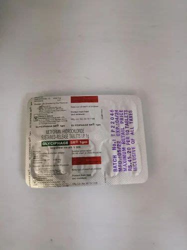 Metformin Hydrochloride Sustained Release Tablet 1mg At Rs 452 Box In