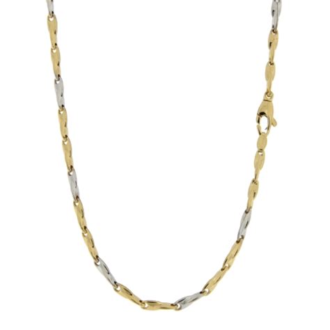 Collana Uomo Oro Giallo Bianco Gl Gioiellerialucchese It