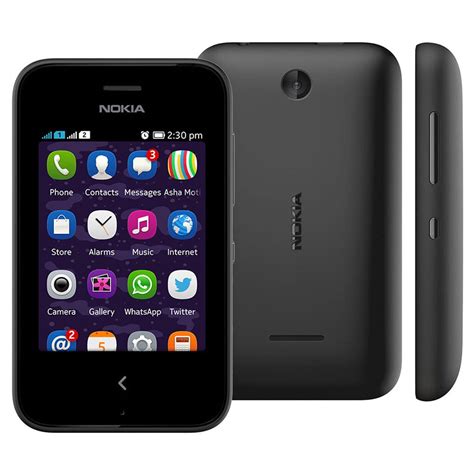 Celular Desbloqueado Nokia Asha Preto Dual Chip C Mera Mp