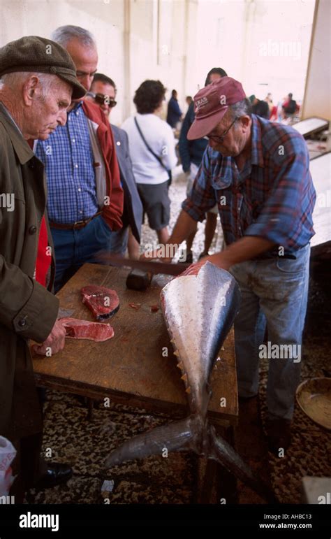 Tuna Fish Market Trapani Sicily Italy Stock Photo Alamy