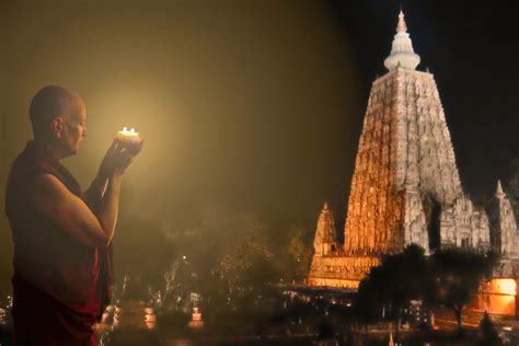 Lights in Bodhgaya - Sravasti Abbey - A Buddhist Monastery