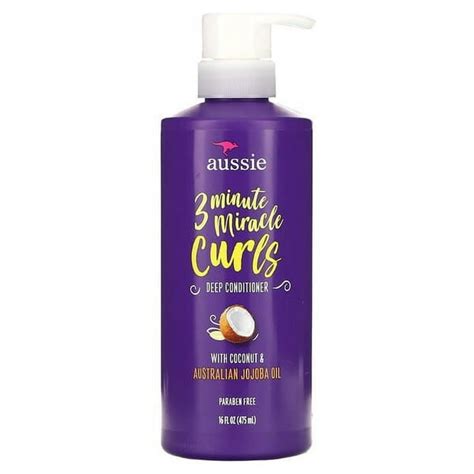 Aussie 3 Minute Miracle Curls Deep Conditioner With Coconut And Australian Jojoba Oil 16 Fl Oz