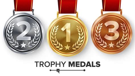 Champion Medals Set Vector. 17351305 Vector Art at Vecteezy