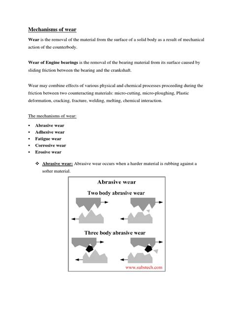 Mechanisms of Wear in Tribology | PDF | Wear | Friction