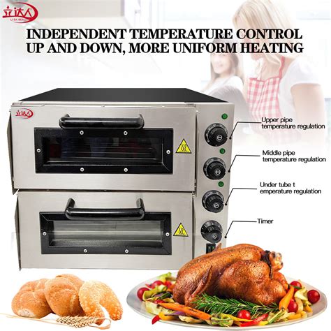 Lida CE Certified Double Deck Countertop Commercial Electric Pizza Oven