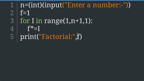 Write A Program To Find The Factorial Of A Number In Python Brainly In