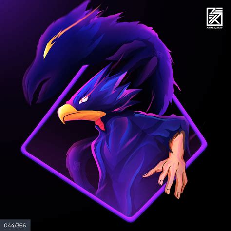 Tokoyami Dark Shadow Fan-art by me :) : r/BokuNoHeroAcademia