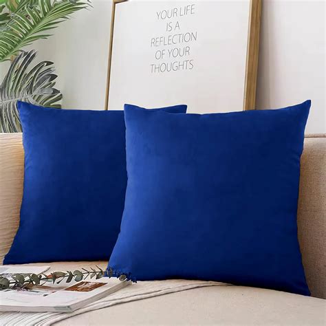 Jyumini Pack Of 2 Velvet Soft Throw Pillow Covers 18x18 Inch Silky Square