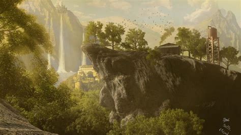 Casa En La Monta A Tmltr Tmltr Matte Painting Painting Artwork