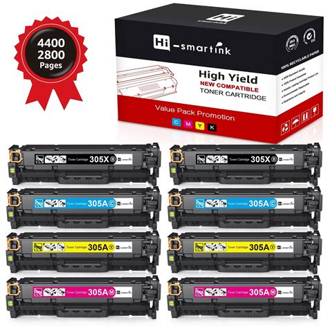 Used 8pk Ce410a Ce411a Ce412a Ce413a Toner Set For Hp 305a Laserjet Pro 400 M451 M475 Ubb Threads