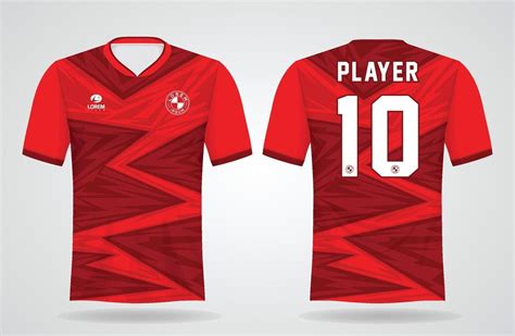 Plantilla De Camiseta Deportiva Roja Para Uniformes De Equipo Y Dise O