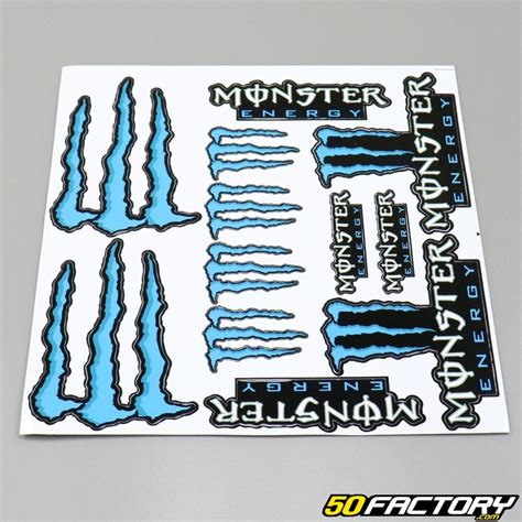 Aufkleberset Monster 30x30cm Blau Motorrad Und Rollerteil