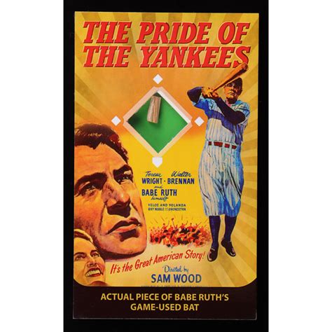 Babe Ruth Limited Edition The Pride Of The Yankees Relic Card With