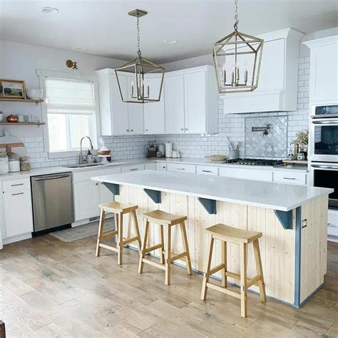 Open Concept Kitchen With White Counters And Bar Seating Soul Lane