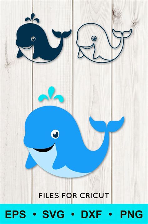 Two Whale Cutouts On Wood With Text That Reads Files For Cricut Eps Svg