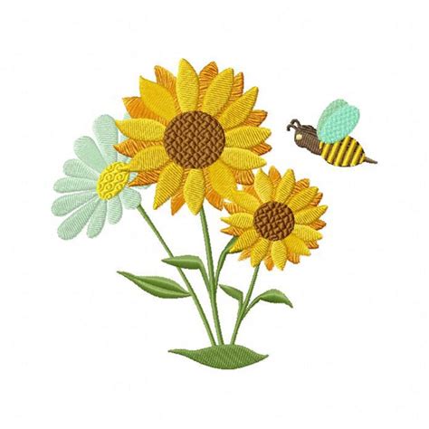 Sunshine State Brighten Up Your Projects With Sunflower Embroidery