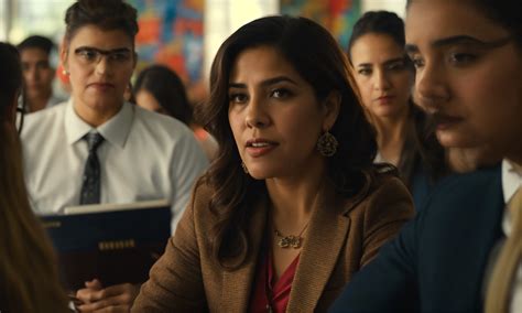 Lexica An Extreme Stylish Portrait Closeup Of A Latina Executive Principal Interacting With