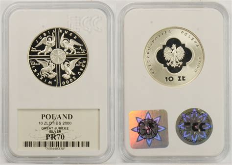 AK. 10 ZŁOTYCH 2000 WIELKI JUBILEUSZ PR70 20.07 - 14028866828 ...