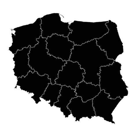 Premium Vector Poland Map With Provinces Vector Illustration