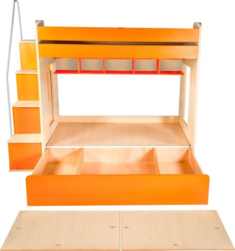 Orange Sofa Bunk Bed Baci Living Room