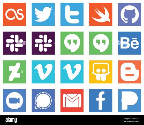 Social Media Icons For Every Platform Such As Video Deviantart