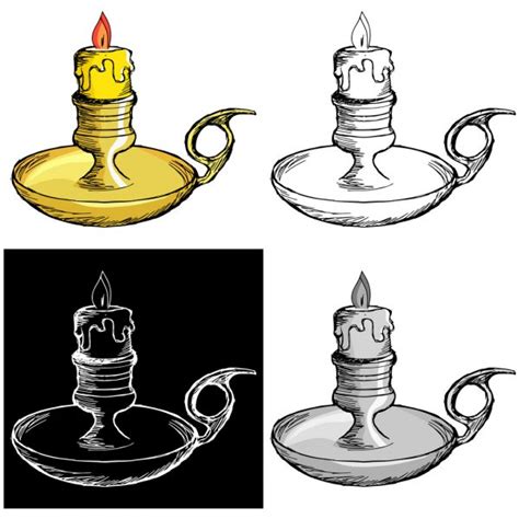 Candles Drawing Stock Pictures Royalty Free Candlestick