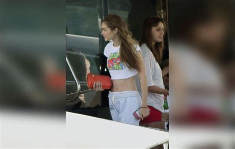 Gigi Hadid Wears Maroon Bikini On Yacht With Anwar Hadid