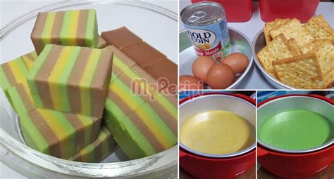 Nampak Macam Kuih Lapis Sebenarnya Resipi Puding Biskut Guna Bahan