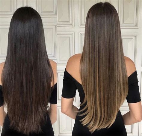 Cabello Efecto Casta O Pelo Casta O Con Reflejos Balayage En Cabello