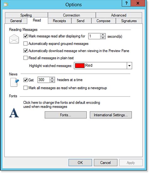 Setting Read Options Windows 8 In Depth Book