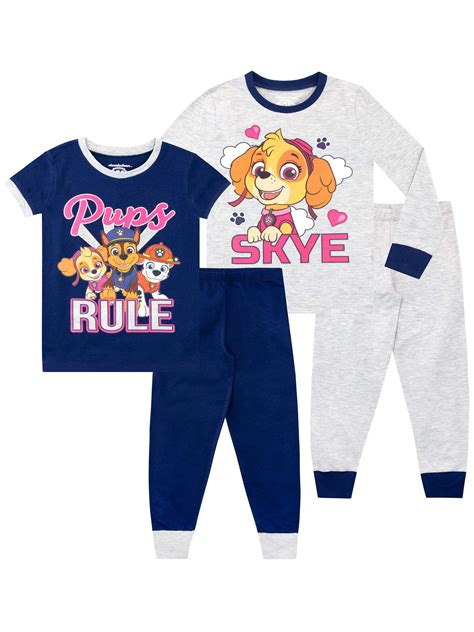 Paw Patrol Girls Pajamas Pack Of 2 In 2022 Paw Patrol Pajamas Girls