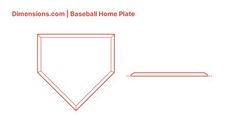 Baseball Home Plate Dimensions Drawings Dimensions