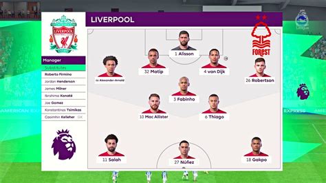 Fifa Liverpool Vs Nottingham Forest Premier League Ps