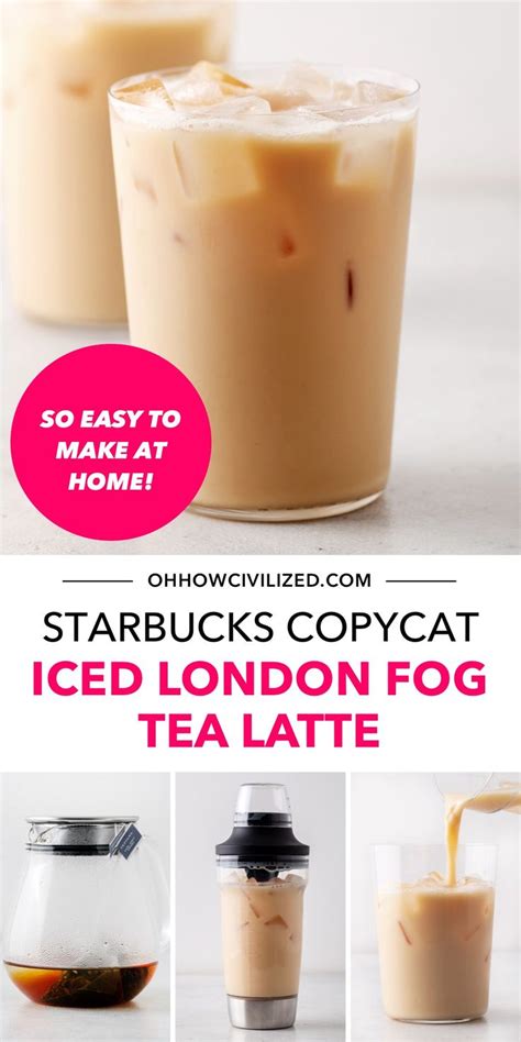 Iced London Fog Tea Latte Starbucks Copycat Recipe Oh How