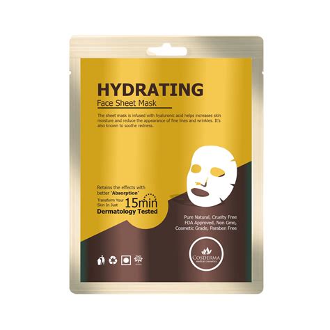 Cosderma Hydrating Face Sheet Mask 1 Sheet Cureka