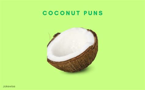 100 Funny Coconut Puns That Will Make You Laugh Jokewise