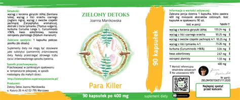 Para Killer Max mieszanka ziołowa w doypacku Zielony Detox Joanna